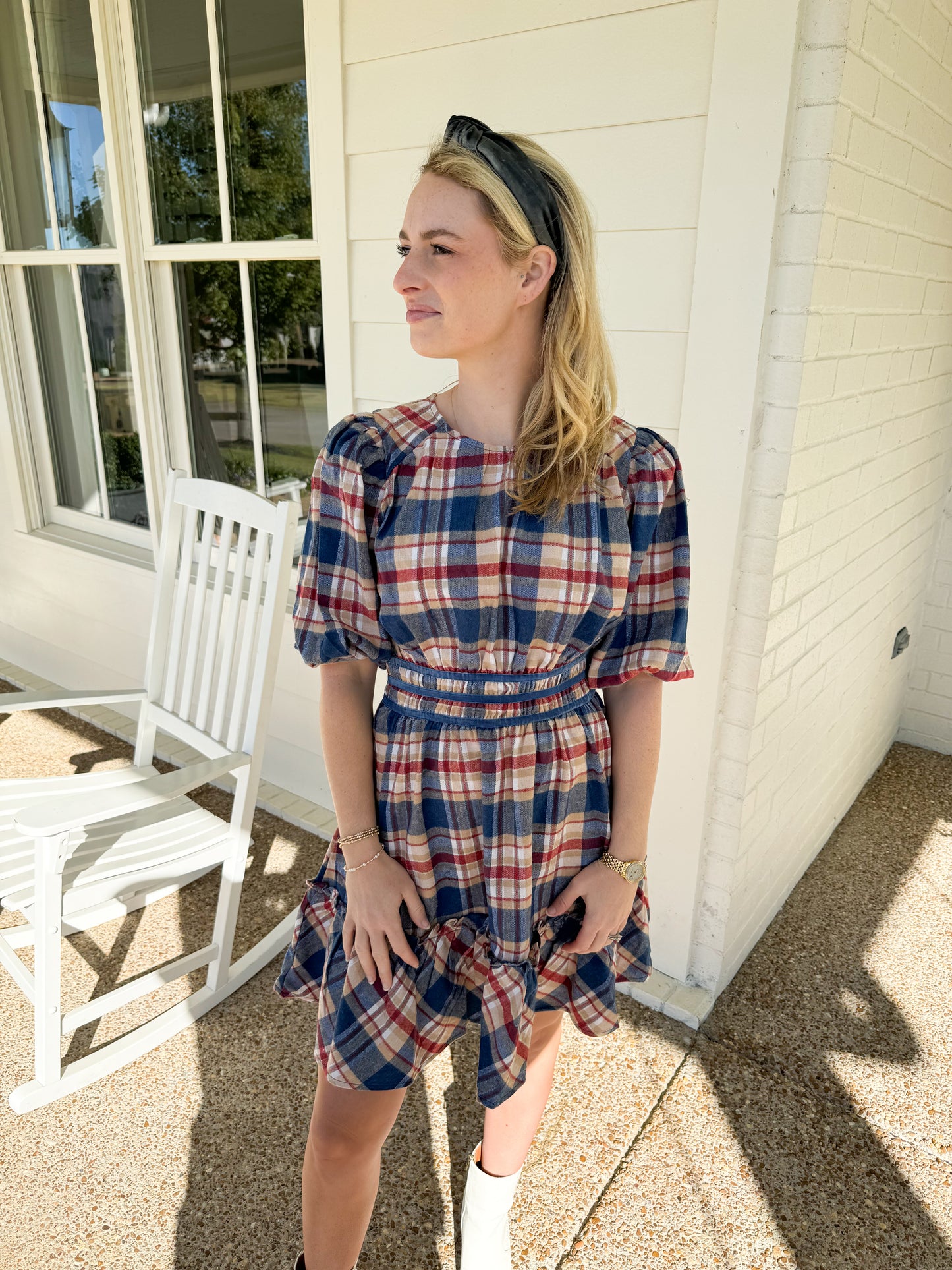 Oxford Red and Blue Picnic Dress