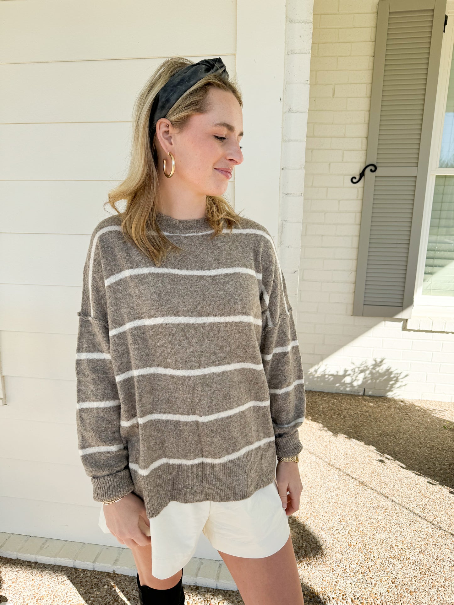 Wool Blend Striped Sweater