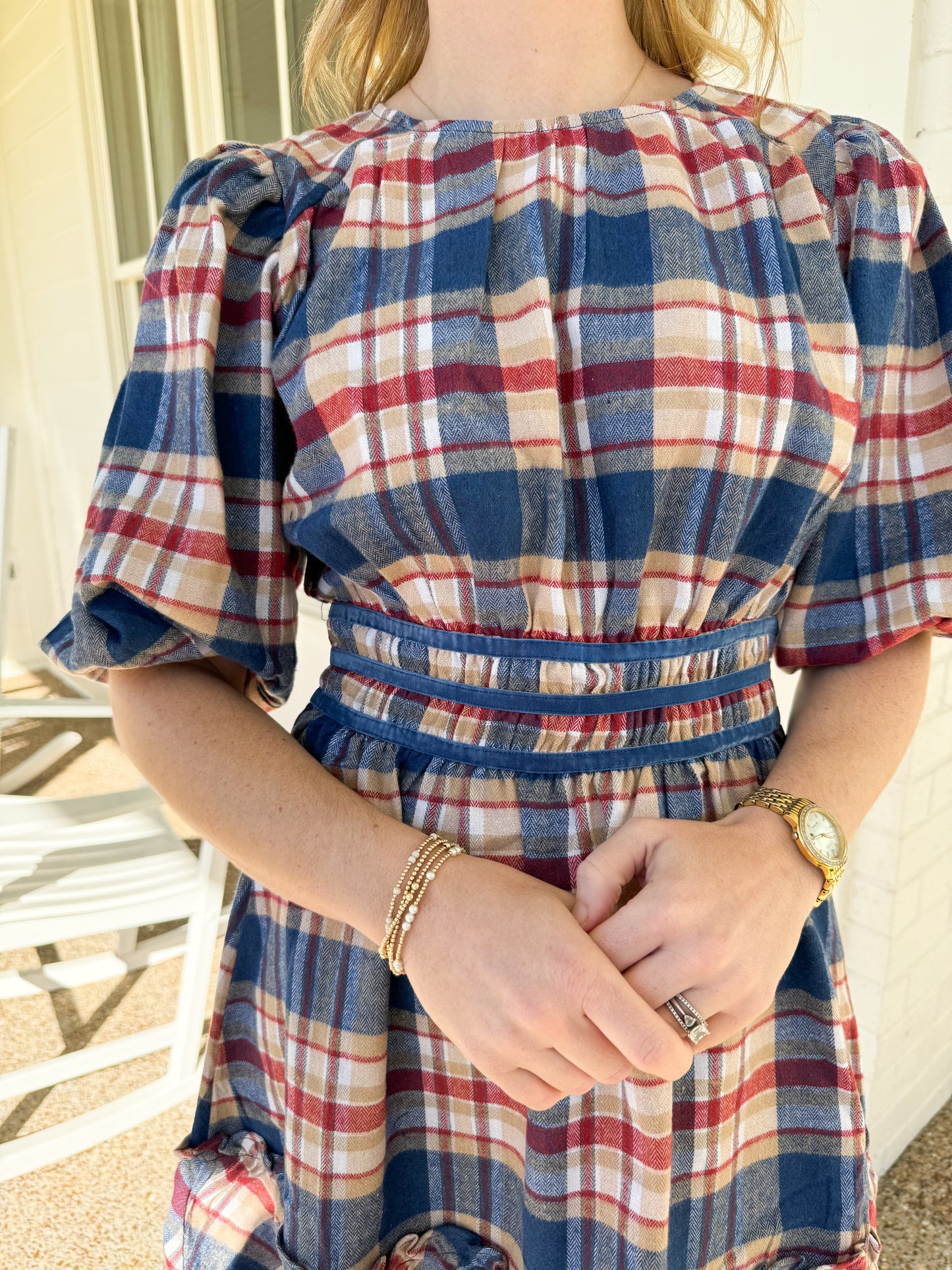 Oxford Red and Blue Picnic Dress