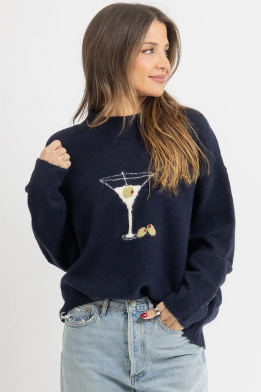 Navy Dirty Martini Sweater