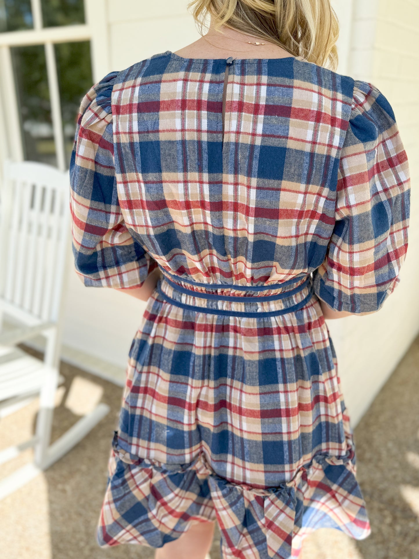 Oxford Red and Blue Picnic Dress