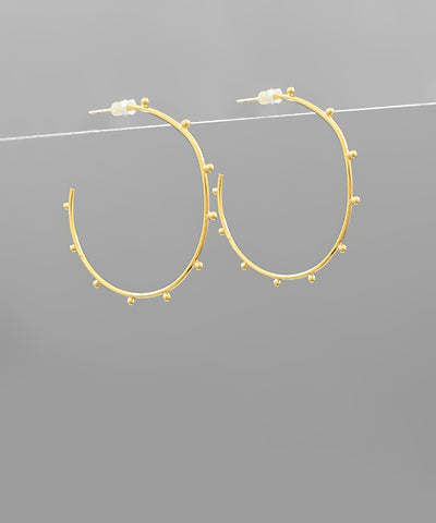 Annie Metal Ball Accent Hoops