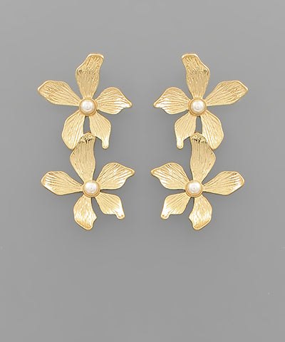 Nicole Flower Drop Earrings