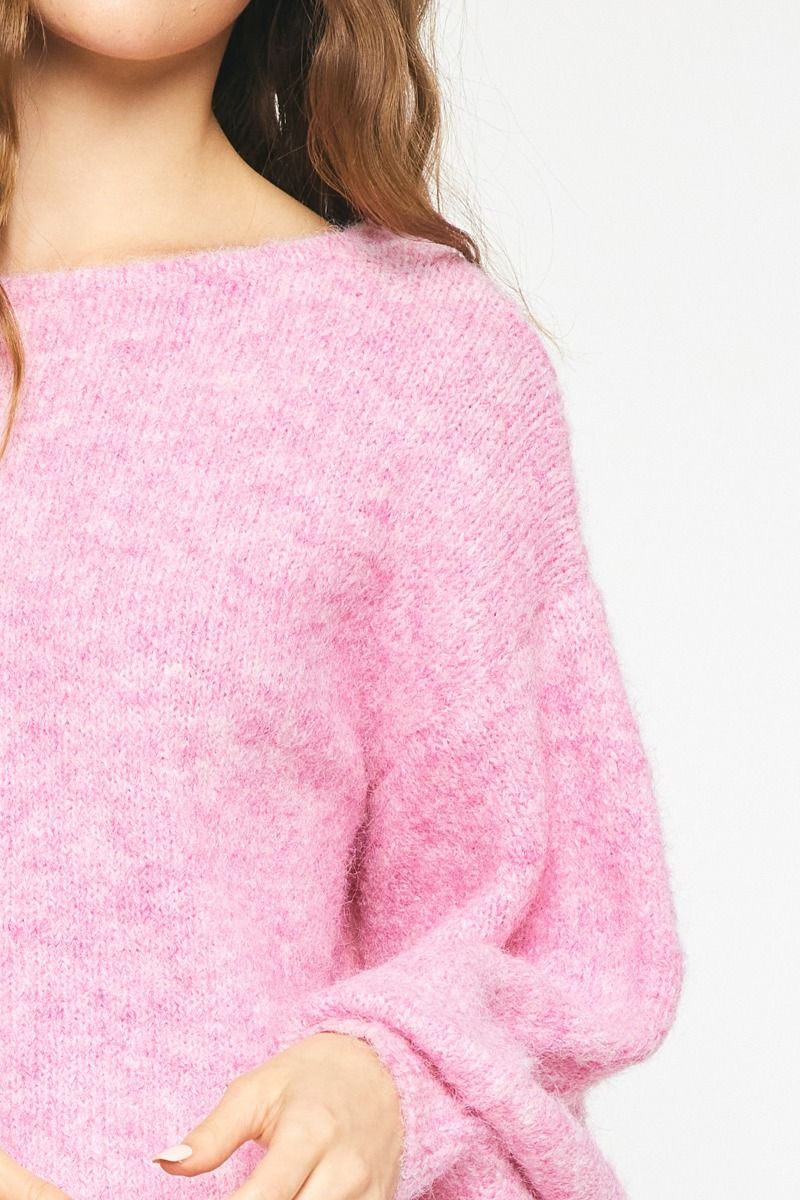 Blush and Bashful Mohair Sweater