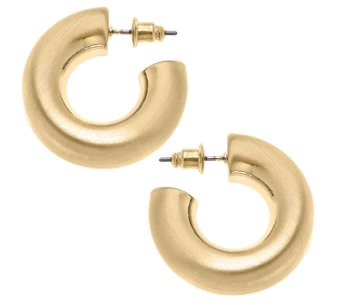Coraline Hoop Earrings in Satin Gold