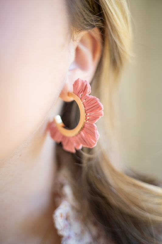 Raffia Flower Hoop